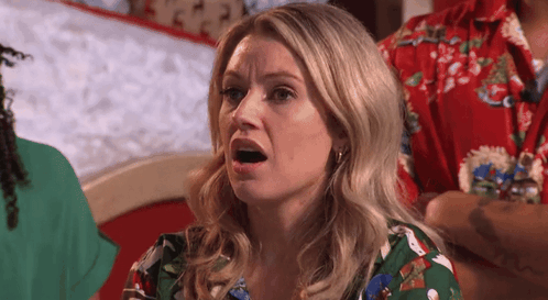 Woman Making Funny Face With Open Mouth GIF