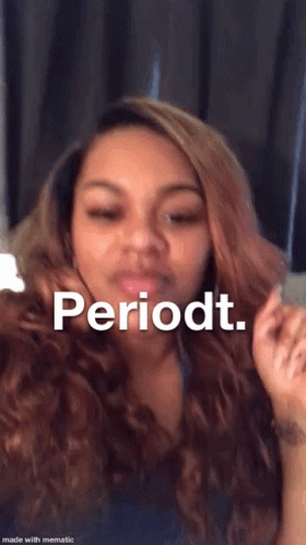 Woman Making Funny Face With Periodt