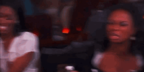 Woman Making Funny Face With Ser GIF