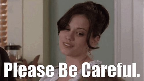 Woman Making Sure Please Be Careful GIF