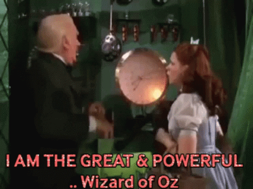 Woman Man Saying I Am Great And Powerful GIF
