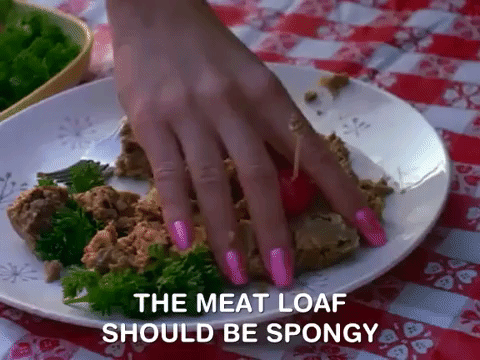Woman Mash The Meatloaf GIF