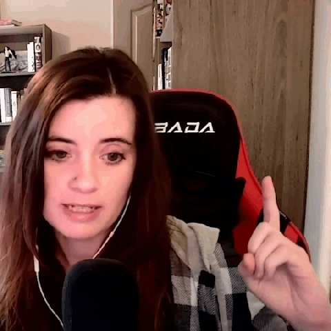 Woman Microphone Headphones Red Black Gaming Chair Badm