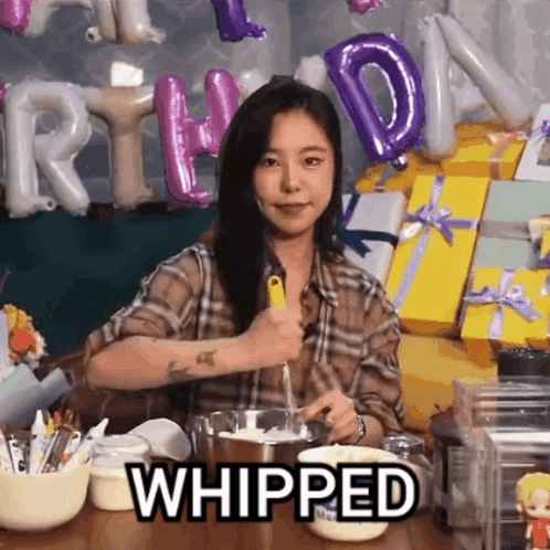 Woman Mixing Whipped GIF