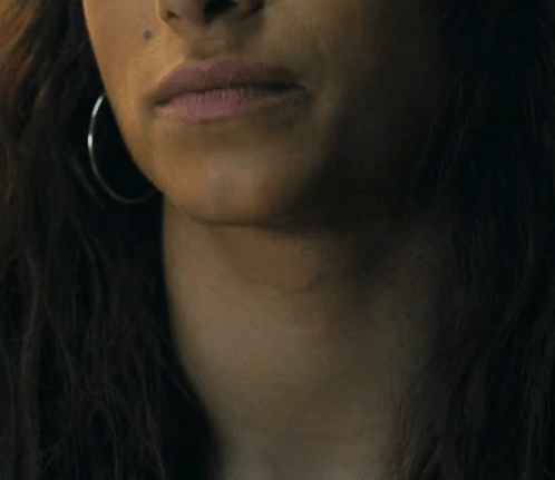 Woman Mouth And Neck Close Up GIF