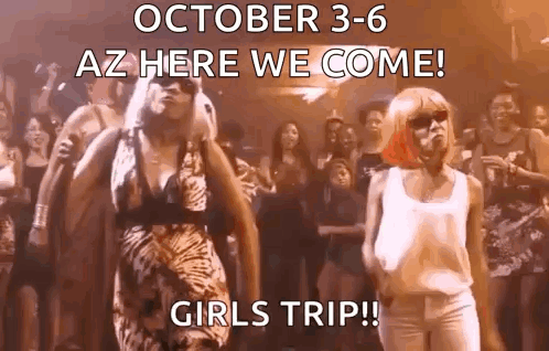 Woman Near Guitar Man Statue Im Sooo Excited GIF