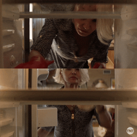 Woman Neat Cleaning Refrigerator GIF