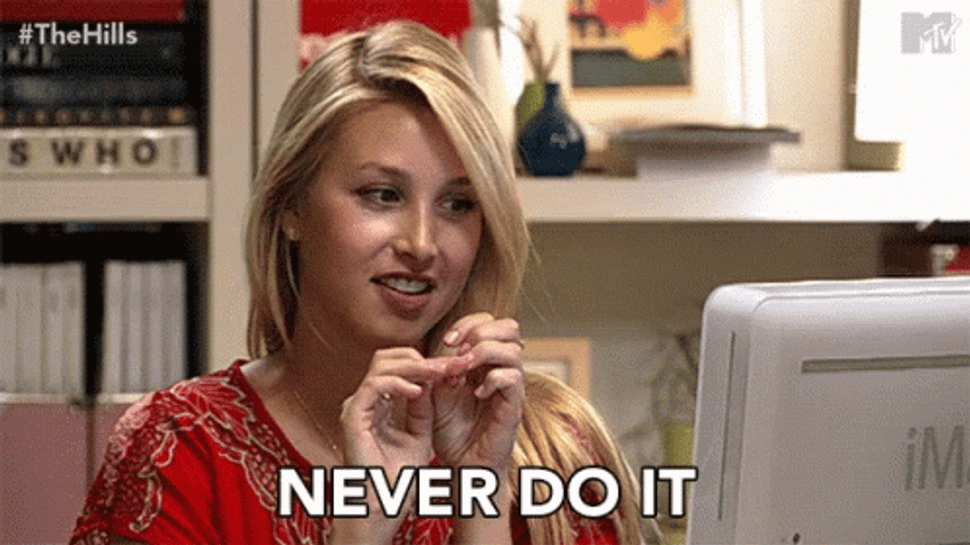 Woman Never Do It Nail Biter GIF