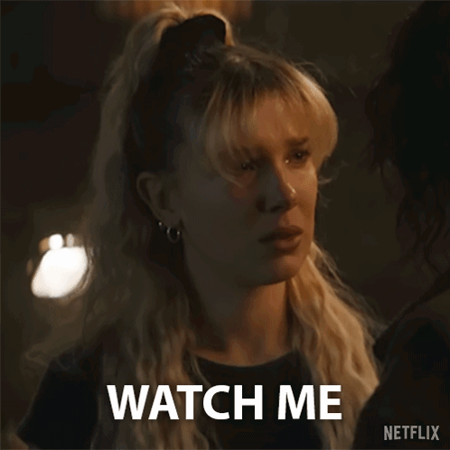 Woman Next To Man Saying Watch Me GIF