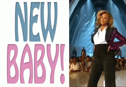 Woman Next to New Baby Sign