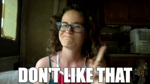 Woman Nope Dont Like That Sign GIF