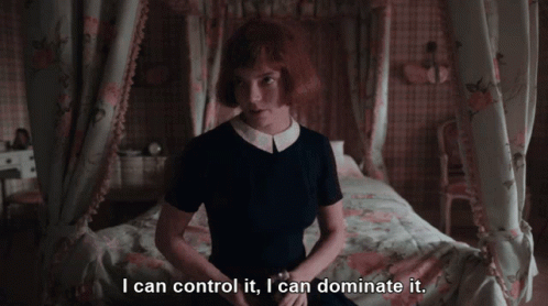 Woman on Bed Saying I Can Control It I Can Dominate It