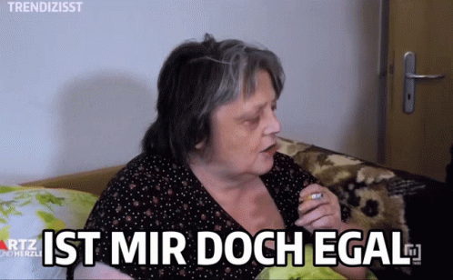 Woman on Bed With Ist Mir Doch Egal