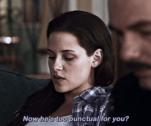 Woman on Couch Now He's Too Punctual For You