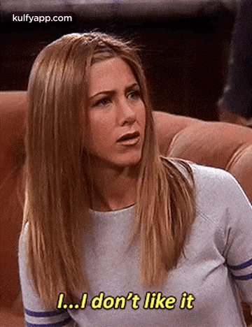 Woman On Couch Saying I Don't Like It GIF