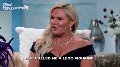 Woman on Couch Saying She Called Me a Lego Figurine