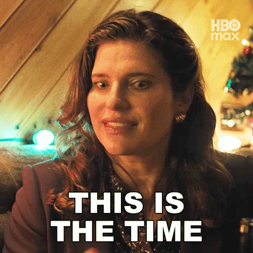 Woman On Couch Saying This Is The Time GIF