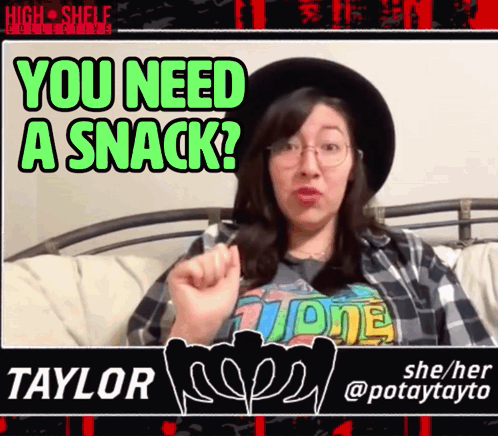 Woman On Couch Saying You Need A Snack GIF