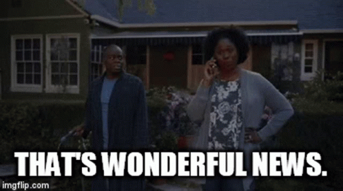 Woman On Phone Saying That's Wonderful News GIF
