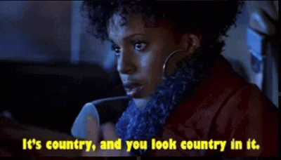 Woman On Phone Says It's Country And You Look Country In It GIF