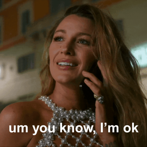 Woman On Phone Um You Know I'm Ok GIF