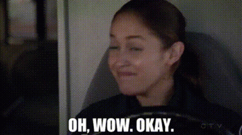 Woman on Plane Saying Oh Wow Okay