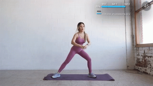 Woman on Yoga Mat, Set 1 and 2