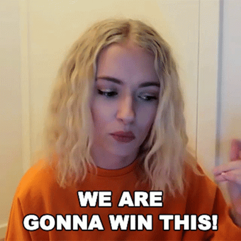 Woman Orange Shirt: We Are Gonna Win This