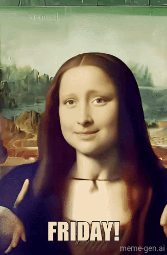 Woman Painting Saying Friday