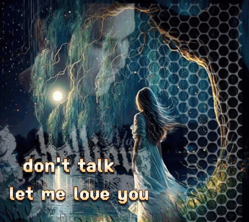 Woman Painting with Do Not Talk Let Me Love You