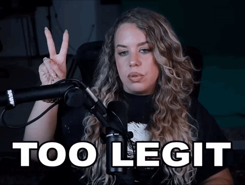 Woman Peace Sign At Microphone Too Legit GIF
