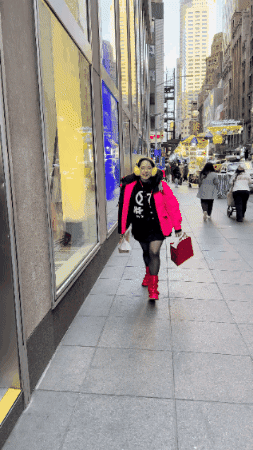 Woman Pink Jacket Black Shirt Saying I Love You GIF
