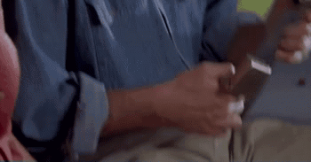 Woman Pink Shirt Man Jeans On Bed GIF