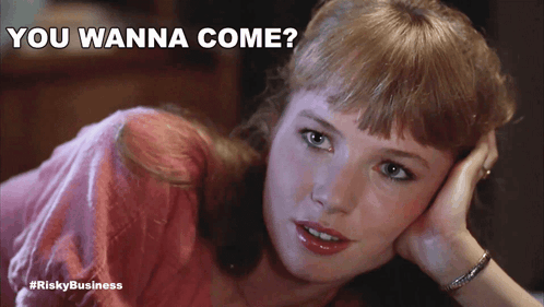 Woman Pink Shirt Touching Face You Wanna Come GIF