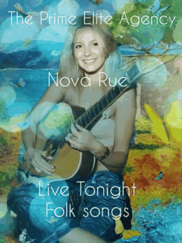 Woman Playing Guitar Live Tonight Folk Songs