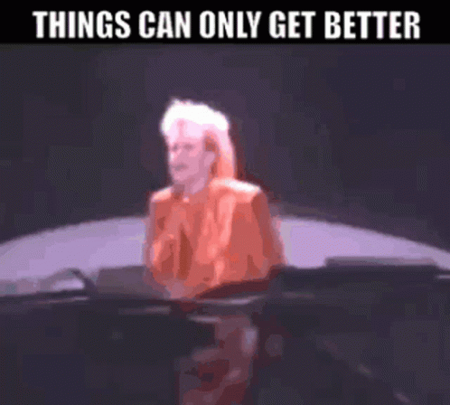 Woman Playing Piano Things Can Only Get Better GIF