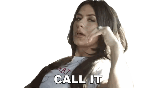 Woman Pointing Saying Call It