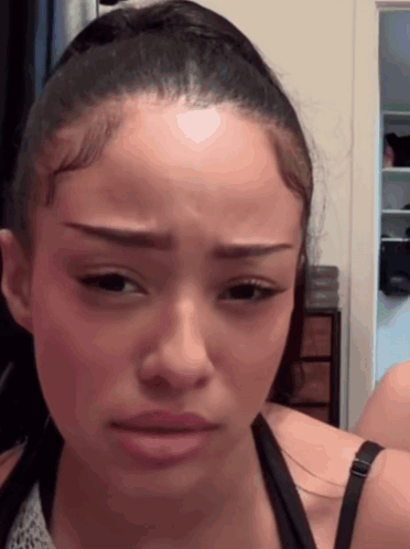 Woman Ponytail Making Funny Face