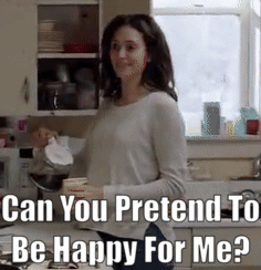 Woman Pouring Coffee Can You Pretend to Be Happy for Me
