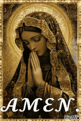 Woman Praying With Amen