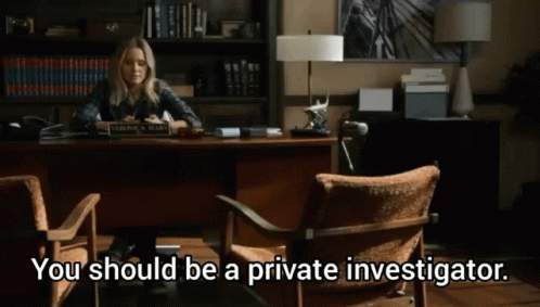 Woman Private Investigation GIF