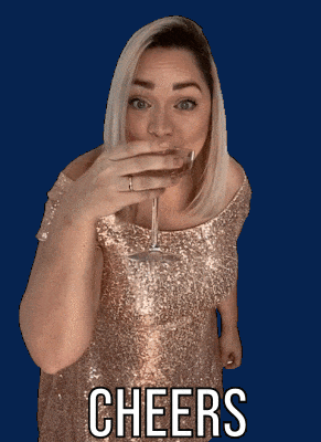 Woman Prosecco Cheers To Love GIF