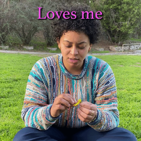 Woman Pulling Petal Love Me GIF