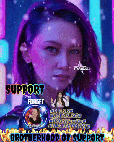 Woman Purple Hair Support Brotherhood of Support