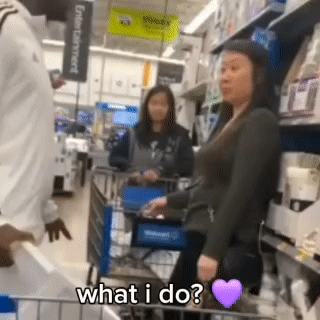 Woman Purple Heart Shopping Cart Saying What I Do