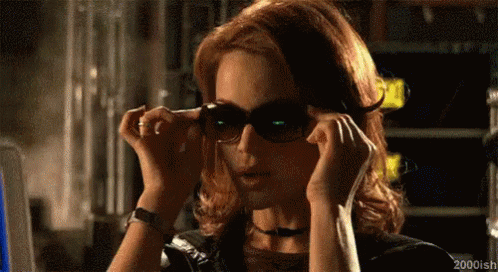 Woman Putting On Sunglasses