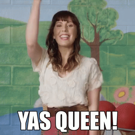 Woman Raising Hand Yas Queen