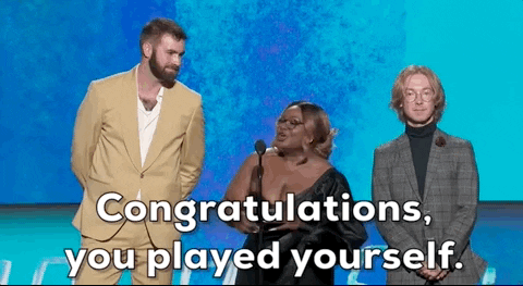 Woman Recieve Award Congratulations You Played Yourself GIF