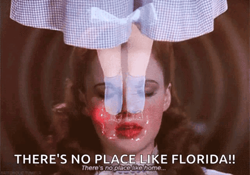 Woman Red Lips There's No Place Like Florida GIF