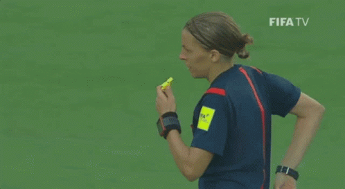 Woman Referee Raising Red Card GIF